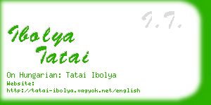ibolya tatai business card